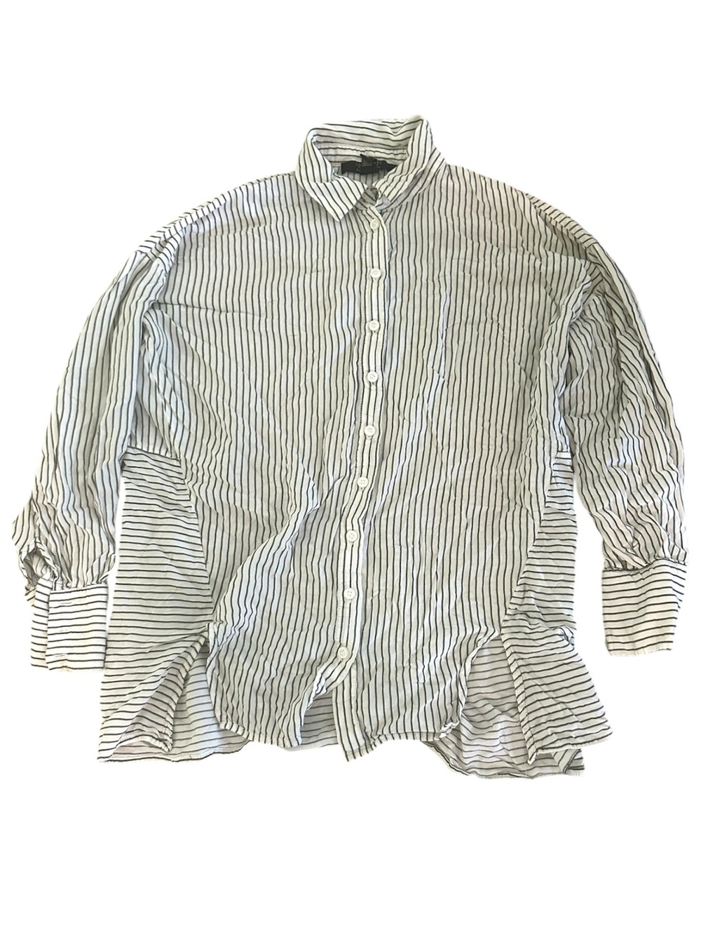 Forever 21 Contemporary LS Striped Button Up (S)